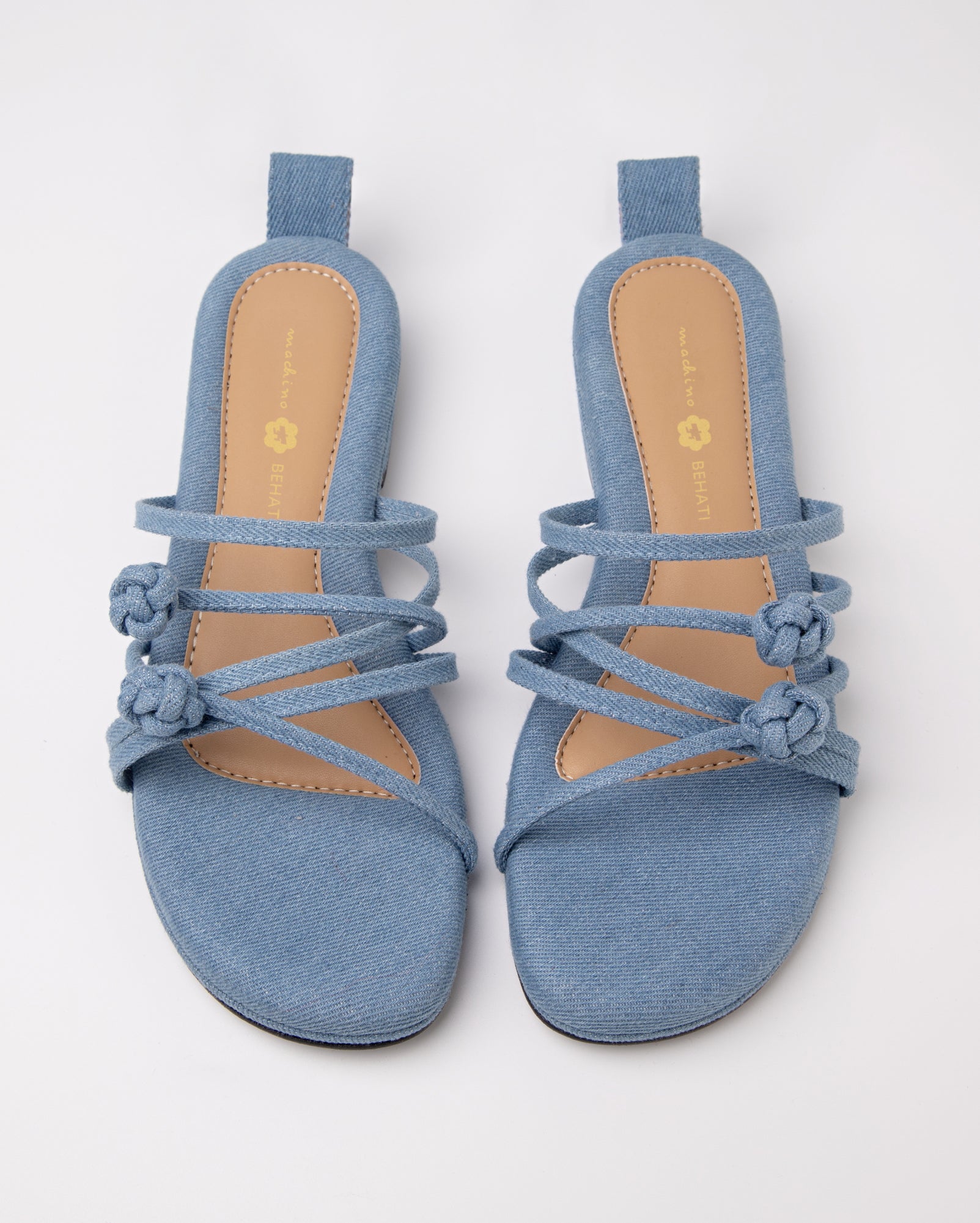 Double Chinese Knot Sandals (Light Denim)