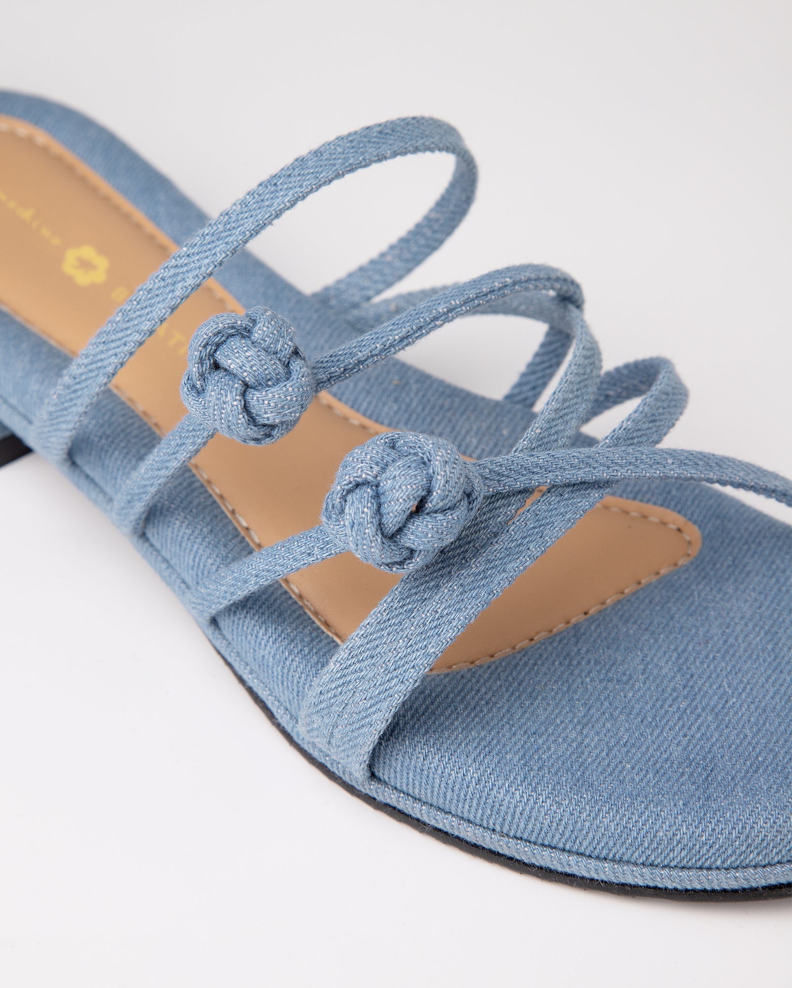 Double Chinese Knot Sandals (Light Denim)