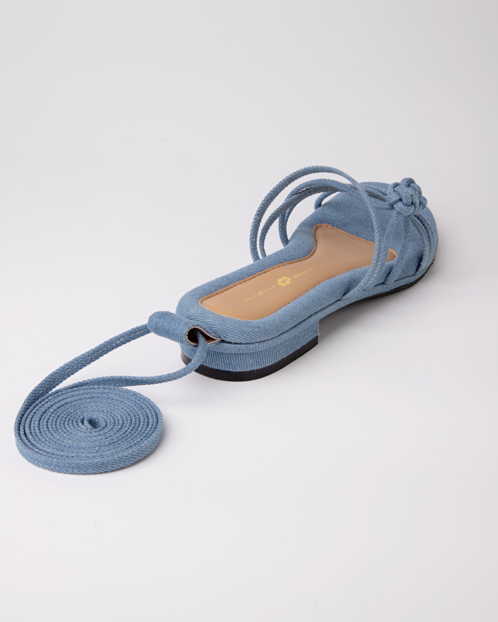 Double Chinese Knot Sandals (Light Denim)