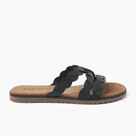 Eden Women's Black Slippers by Leren