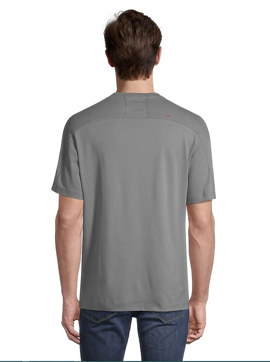 E+L Tech Men's Henley Button Tee - Concrete