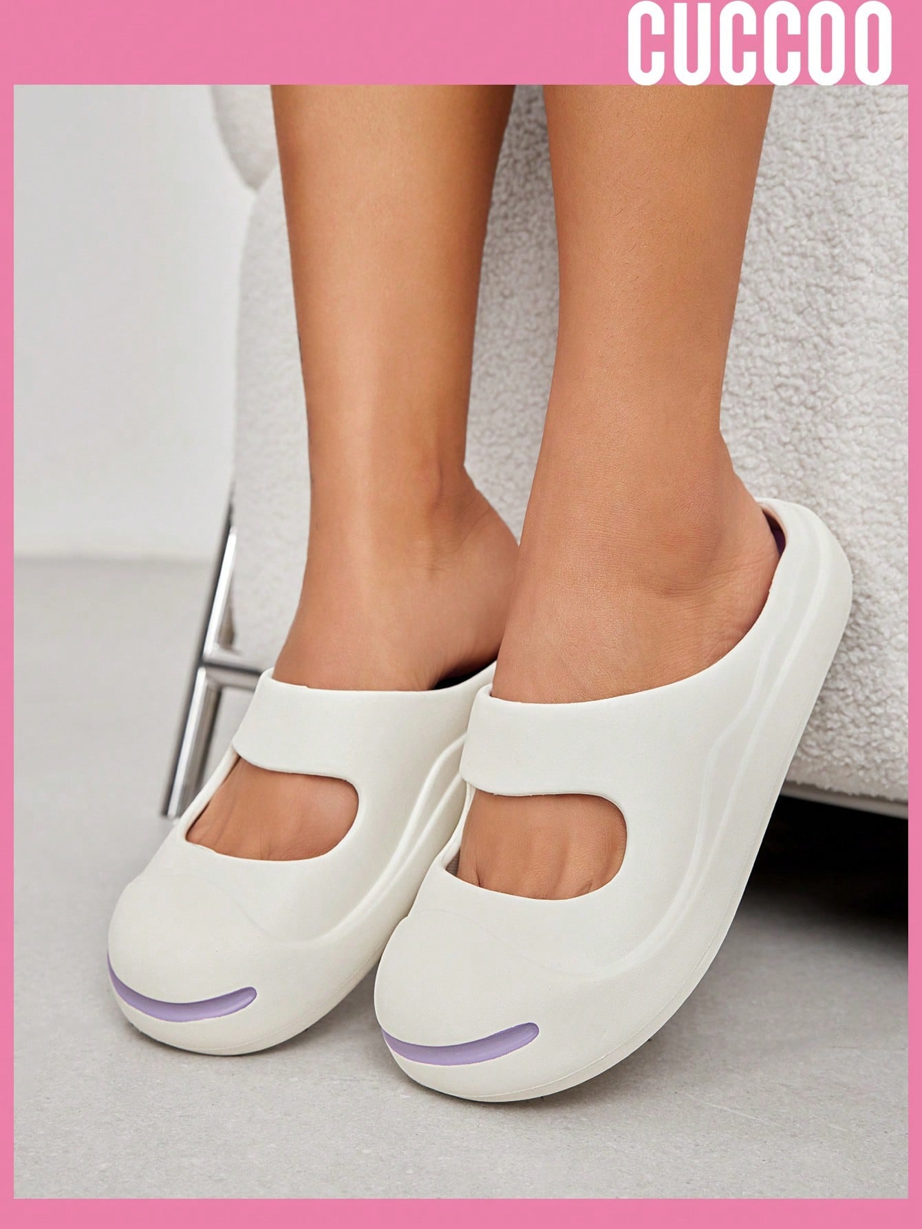 Fashionable White and Purple Women's Work Shoes/Nurse Shoes for Spring and Summer