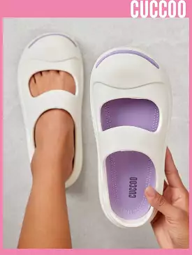 Fashionable White and Purple Women's Work Shoes/Nurse Shoes for Spring and Summer