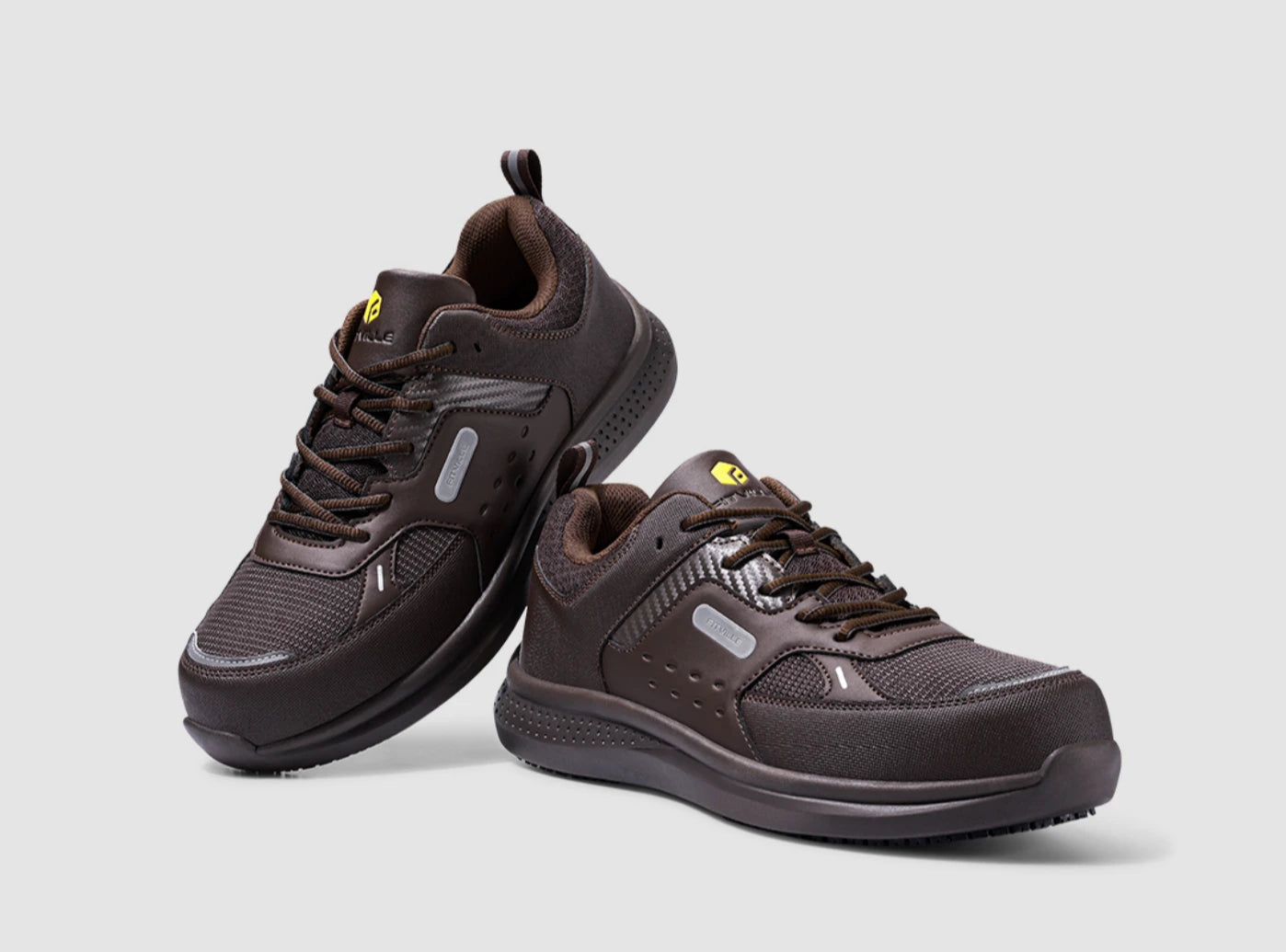 FitVille Men's Low-top Steel Core Work Shoes