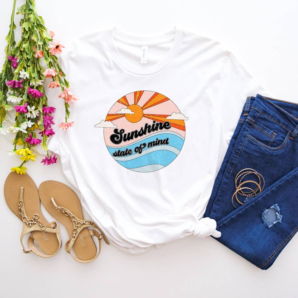 Florida-themed t-shirt for a sunny state of mind. Florida-inspired tee for a positive outlook.