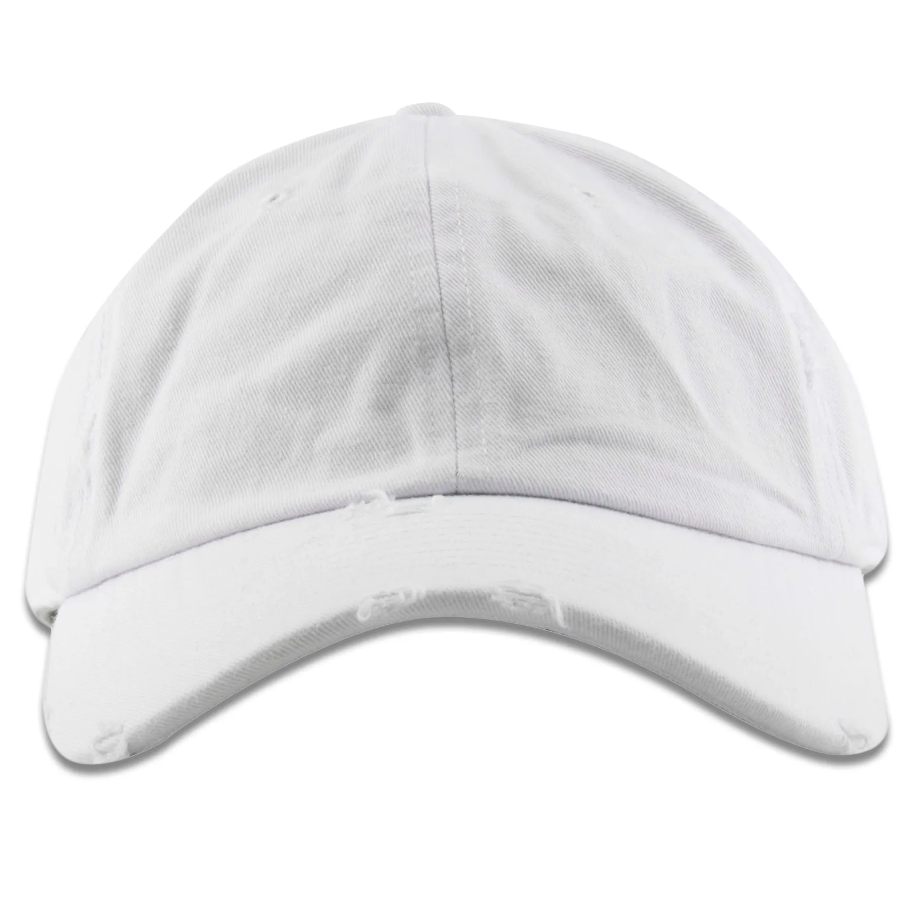 Foot Clan Blank White Adjustable Distressed Dad Hat