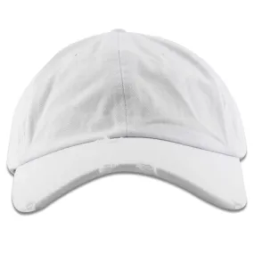 Foot Clan Blank White Adjustable Distressed Dad Hat