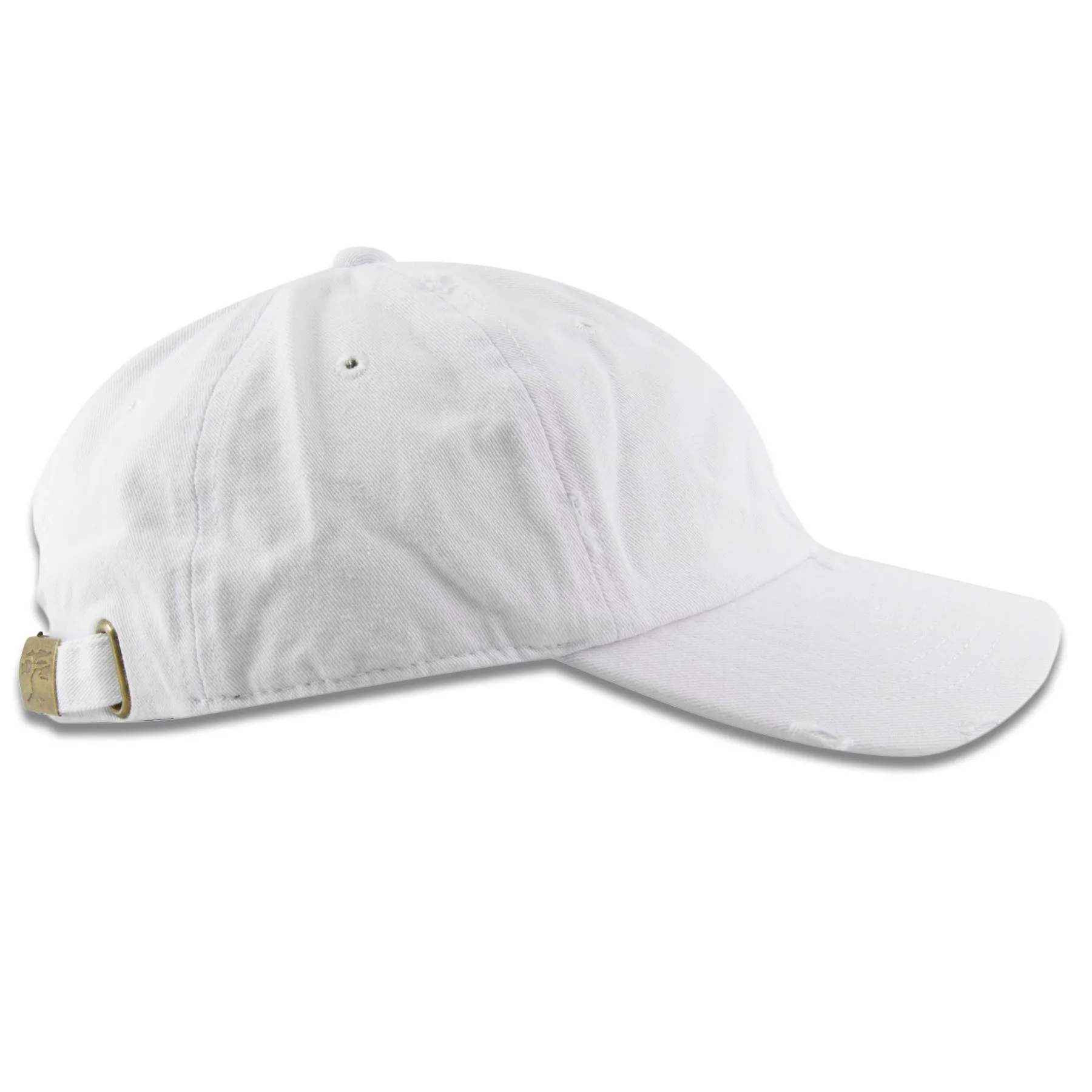 Foot Clan Blank White Adjustable Distressed Dad Hat