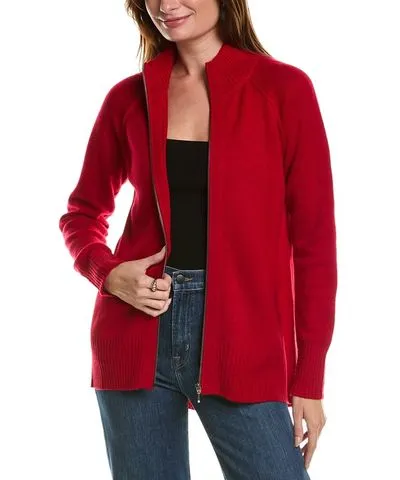 Forte Cashmere Sporty Wool Cashmere Blend Cardigan