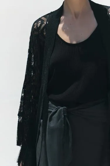 Frayed knit dress by ZARA