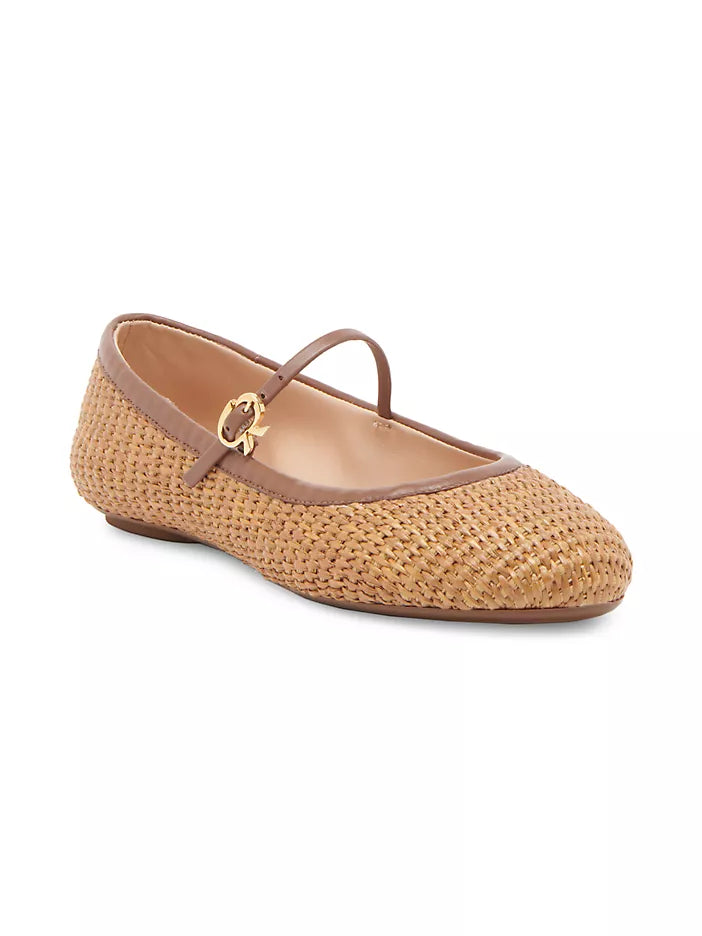 Gianvito Rossi Carla Raffia Flat - Google SEO-friendly Result: Gianvito Rossi Carla Natural Raffia Ballet Flats