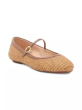 Gianvito Rossi Carla Raffia Flat - Google SEO-friendly Result: Gianvito Rossi Carla Natural Raffia Ballet Flats