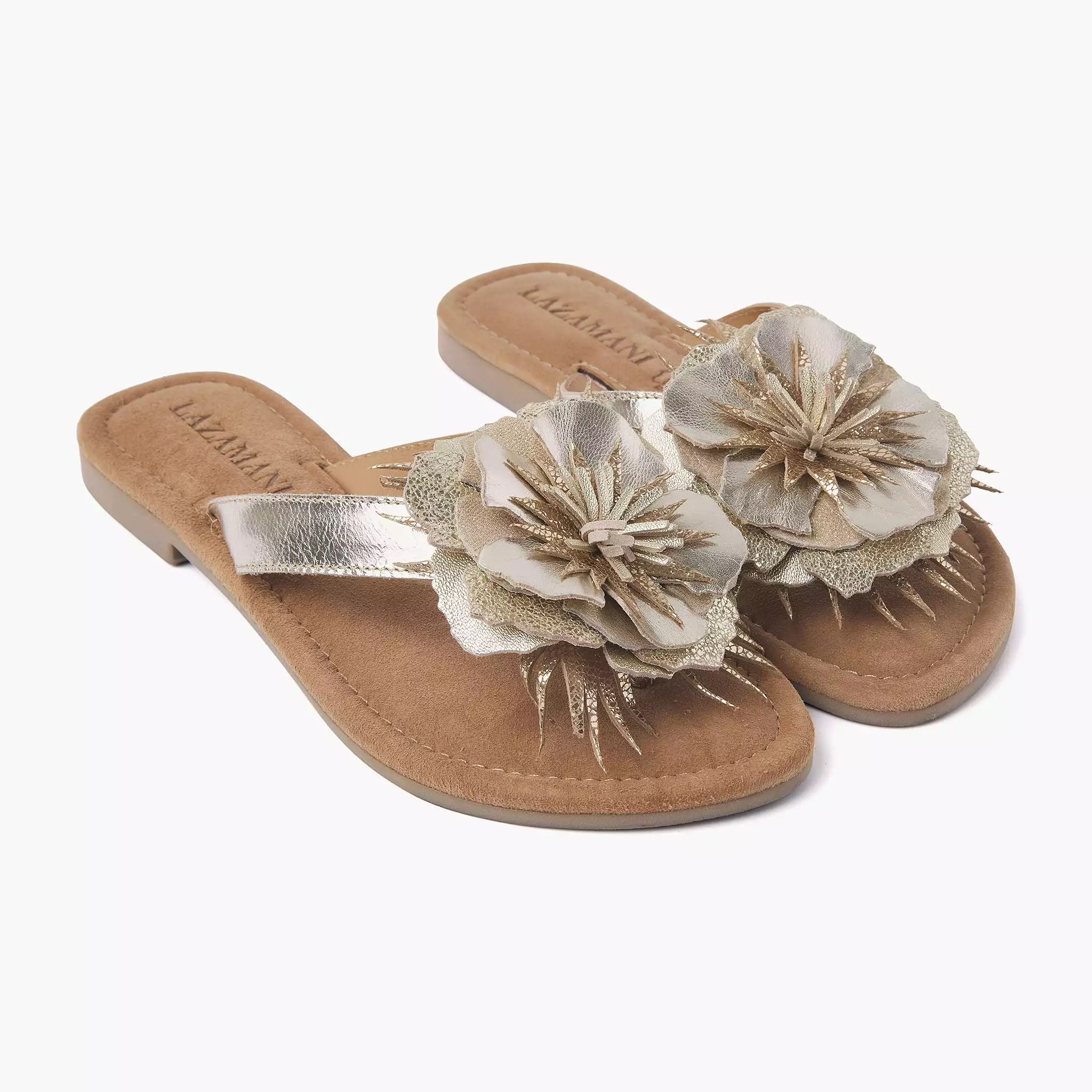 Gold Slippers for Women - Lily Leren