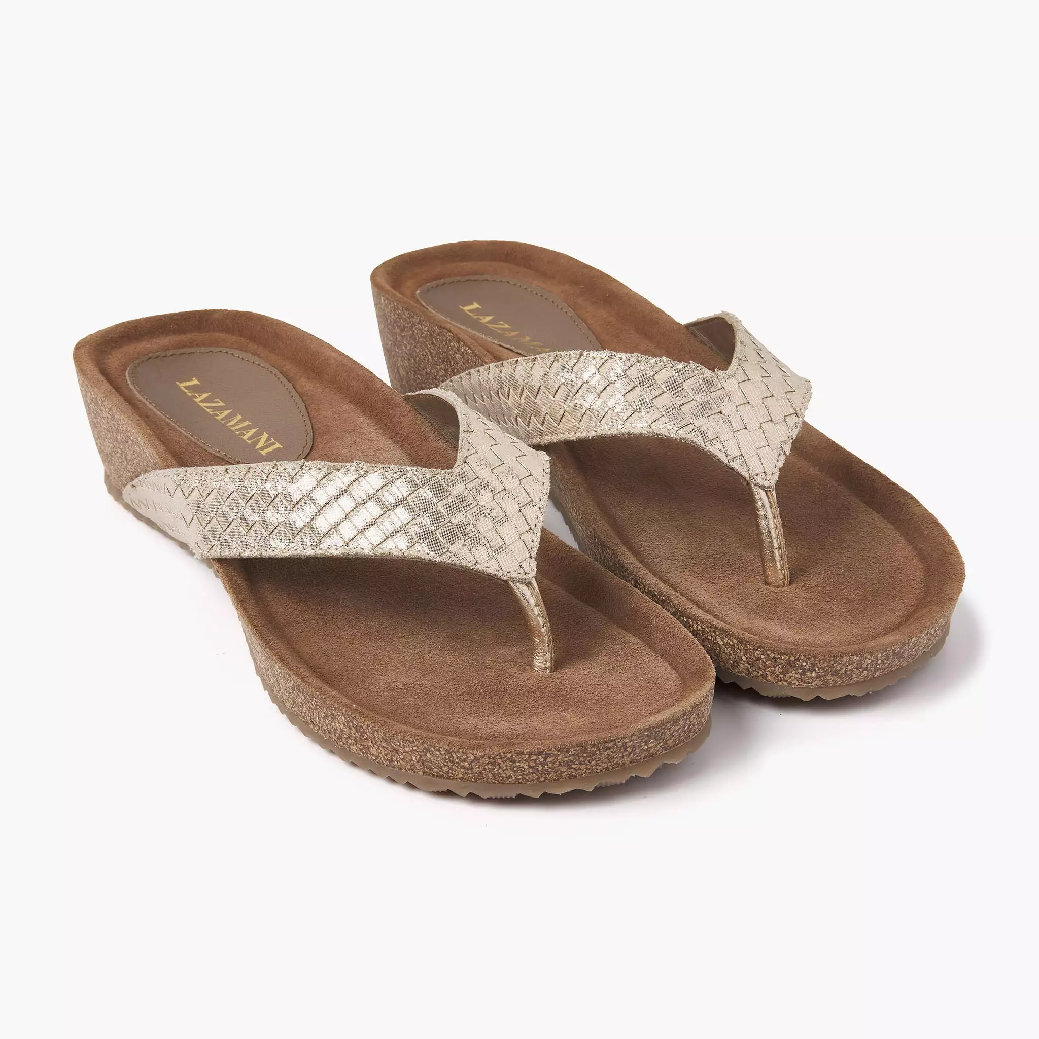 Gold Women's Slippers - Vivian Dames Collection