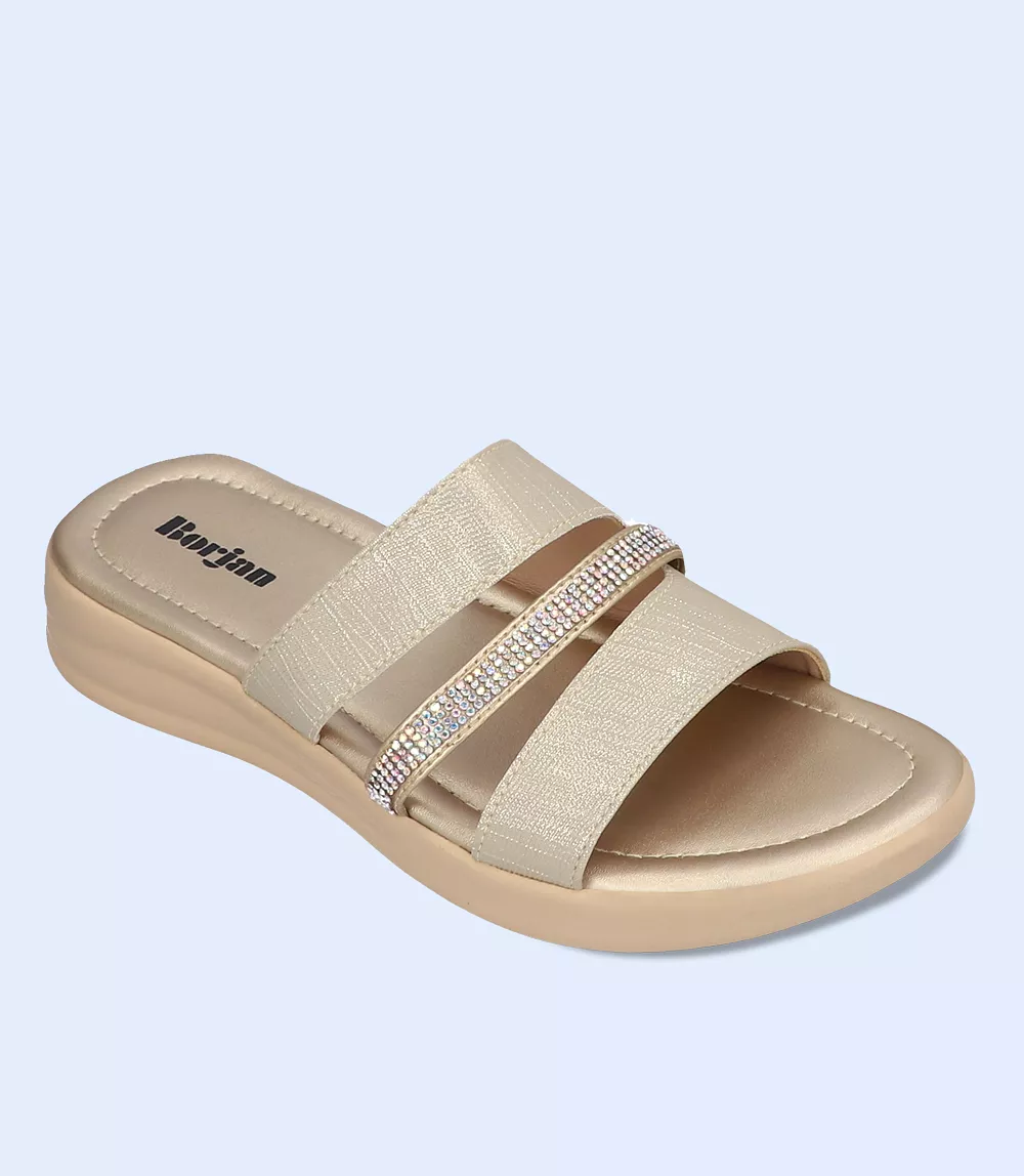 Golden Casual Slipper for Women - BW8323