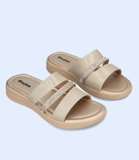 Golden Casual Slipper for Women - BW8323