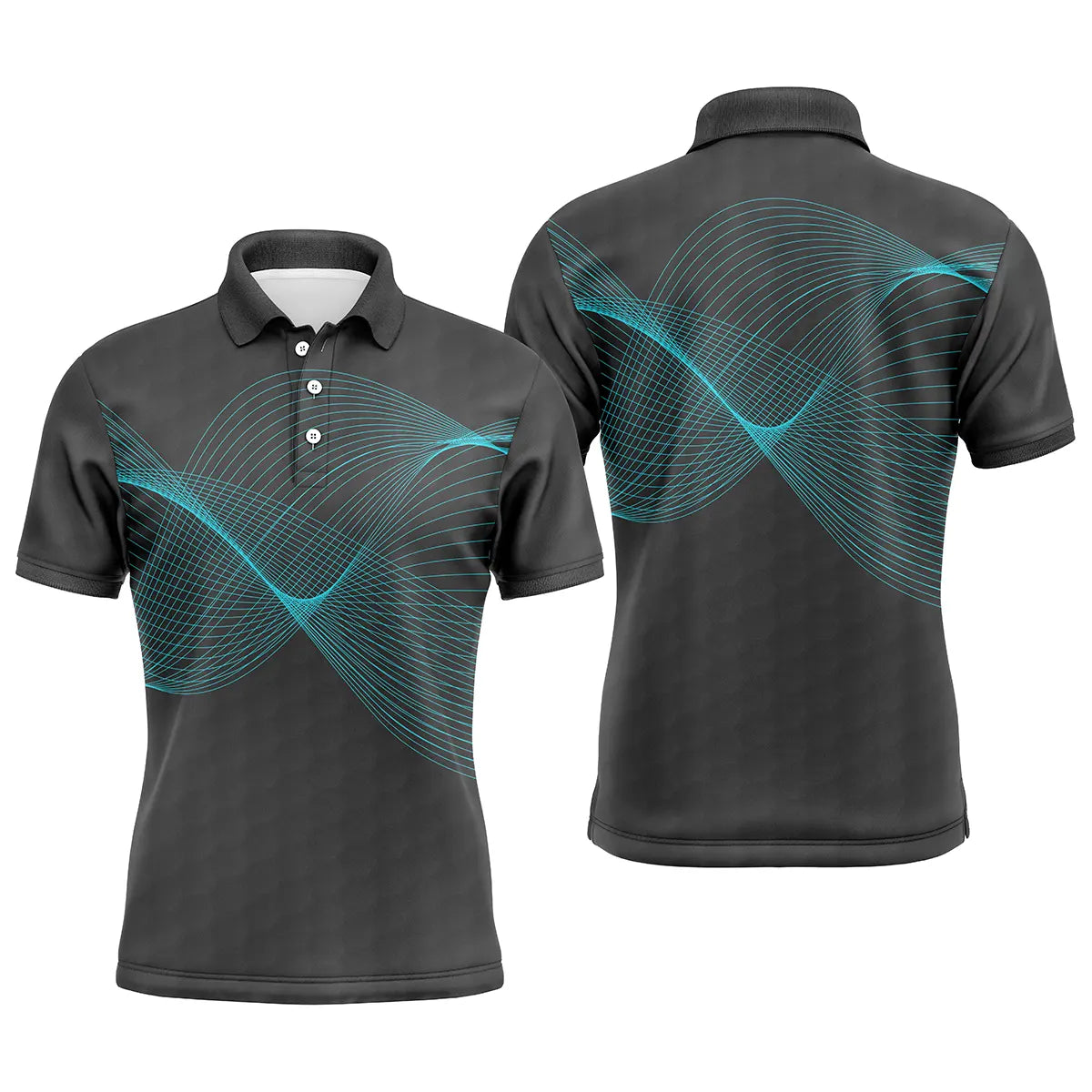 Golf Performance Polo Shirt - Quick Dry, Unisex Sports Apparel in Black - CTS13052208-2