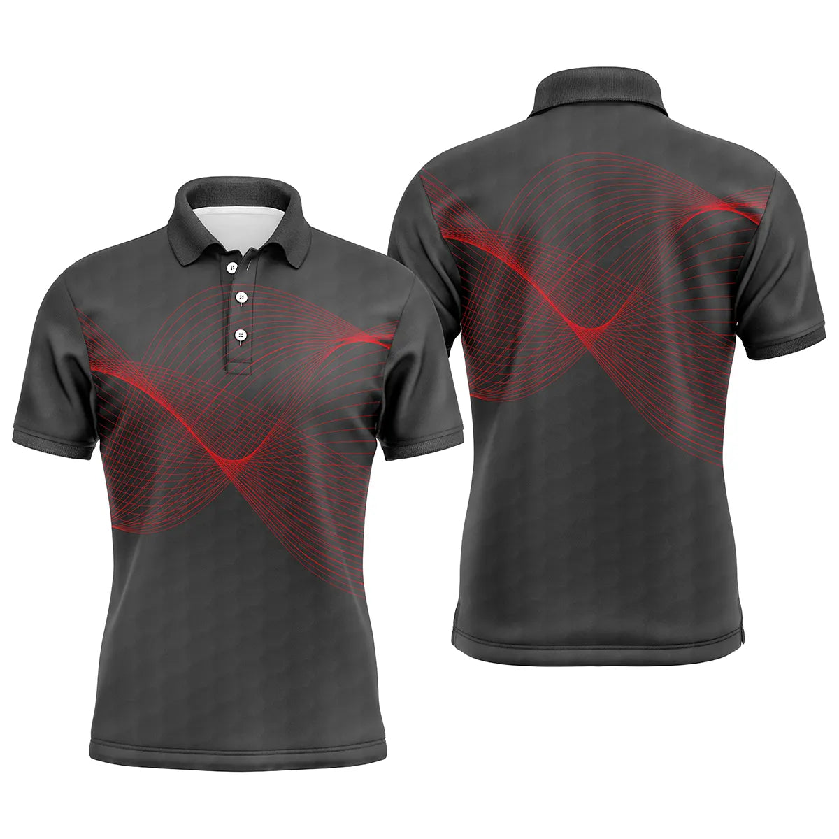 Golf Performance Polo Shirt - Quick Dry, Unisex Sports Apparel in Black - CTS13052208-2