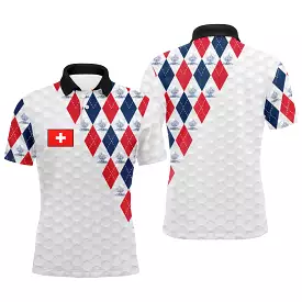 Golf Polo for Men and Women - Swiss Flag, Lucky Golfers Gift - CT10092223