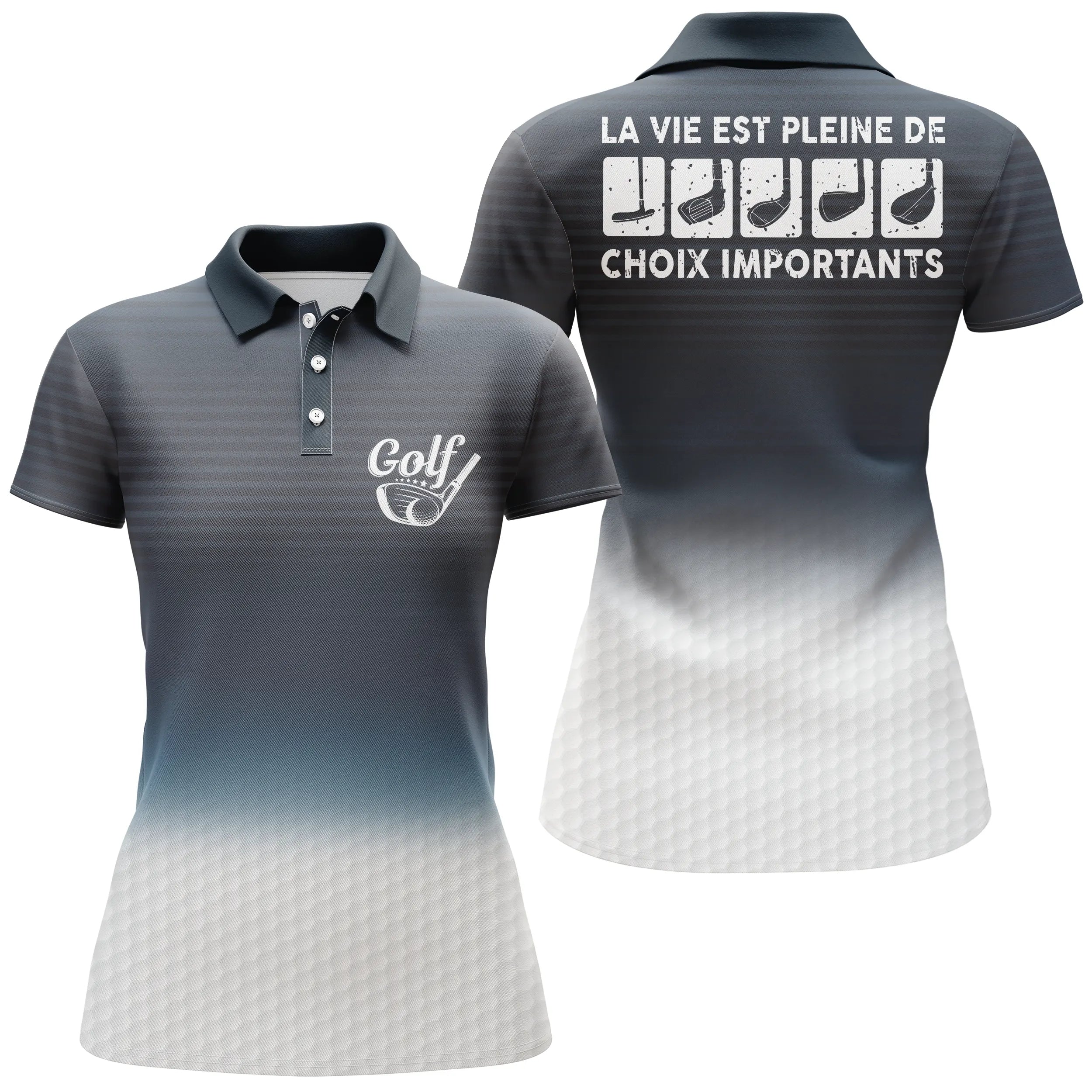 Golf Polo, Funny Golf Gift, Quick-Dry Polo for Men and Women, Golf Club, Life is Full of Important Choices