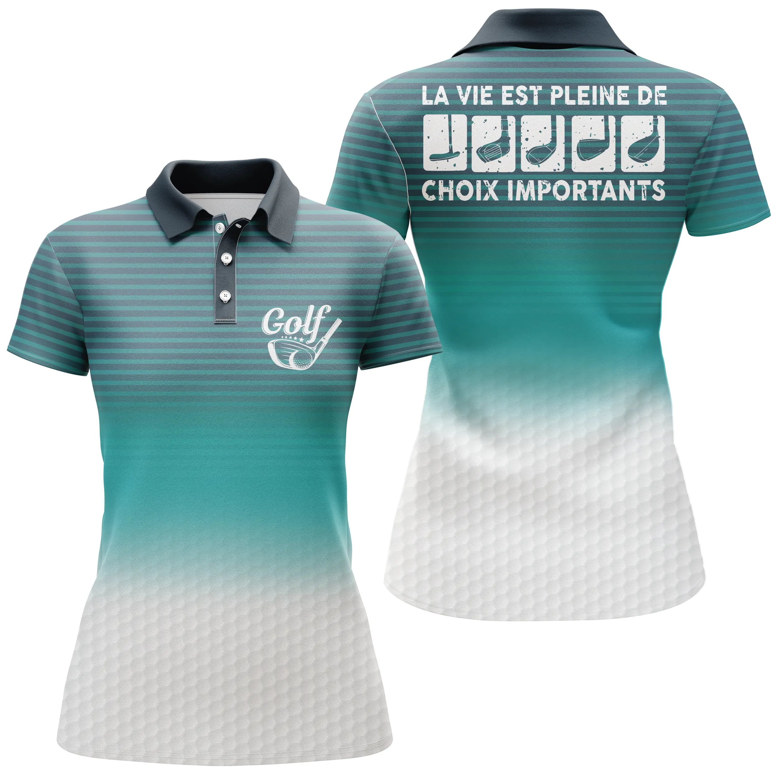 Golf Polo, Funny Golf Gift, Quick-Dry Polo for Men and Women, Golf Club, Life is Full of Important Choices