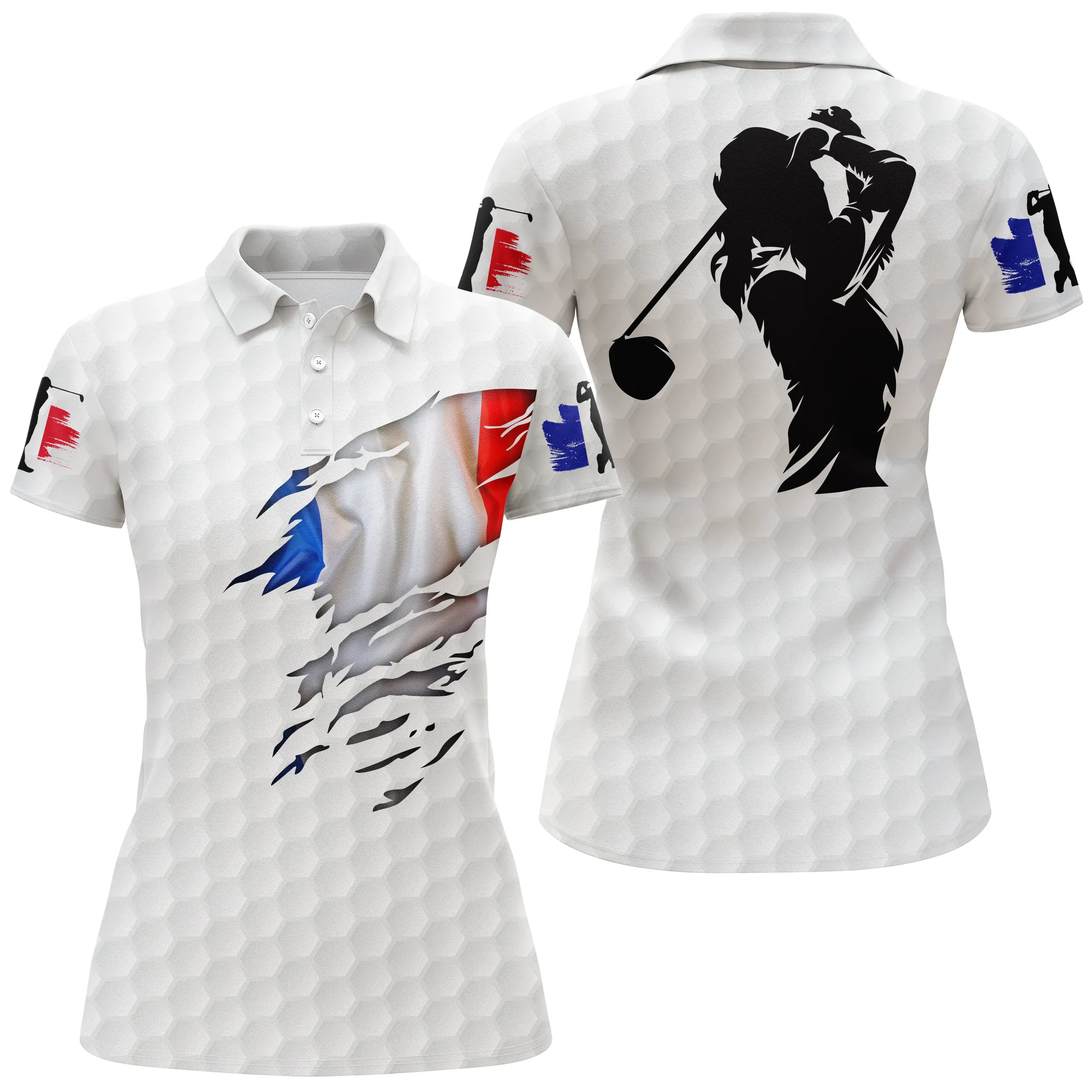 Golf Polo, Original Gift for Golfers, Quick-Drying Polo with French Flag - CTS17052212