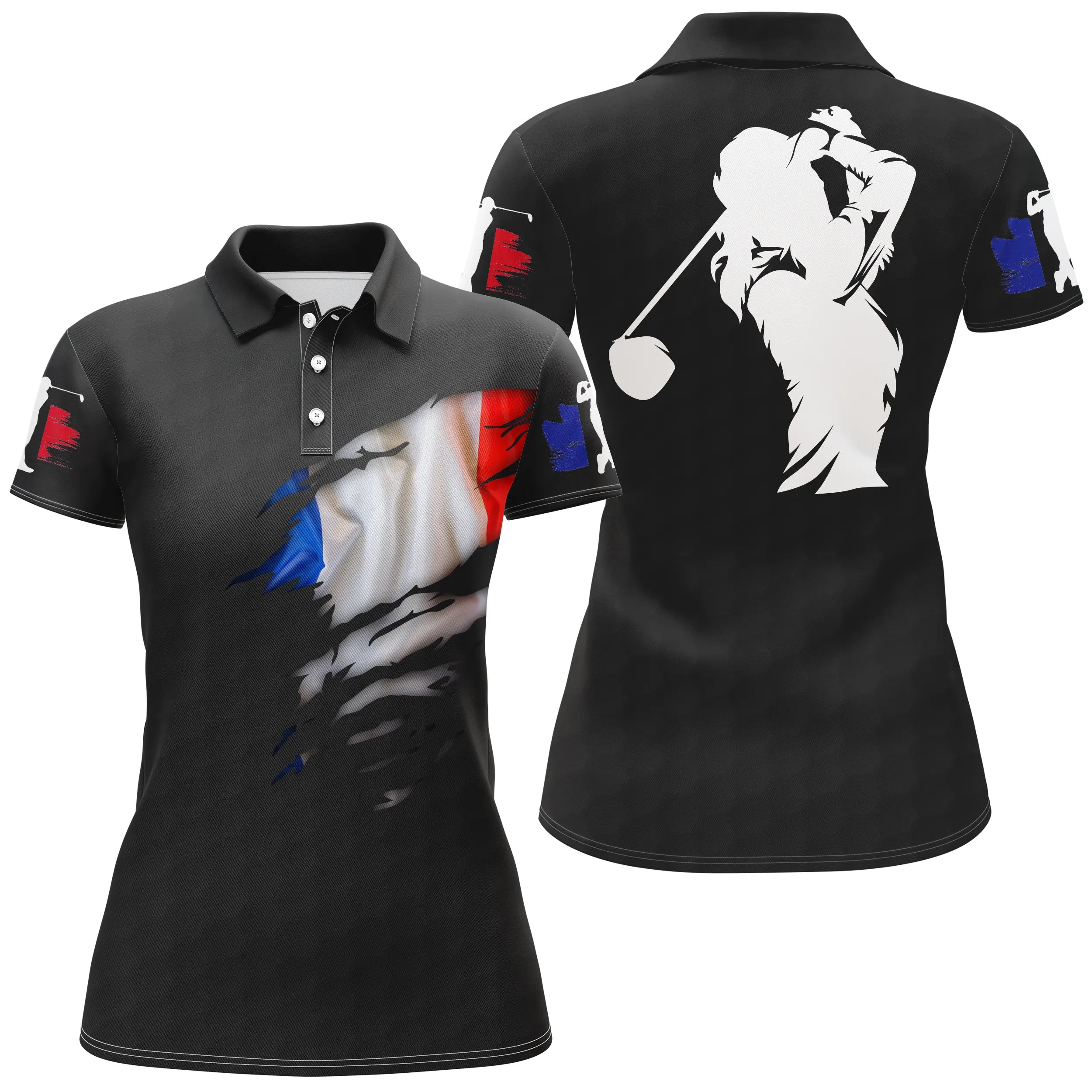 Golf Polo, Original Gift for Golfers, Quick-Drying Polo with French Flag - CTS17052212