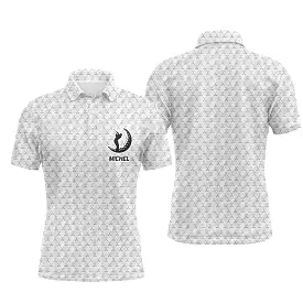 Golf Polo, Personalized Golf Gift, Quick-Drying Polo for Men and Women, Golf Ball Logo, Golf Club Pattern