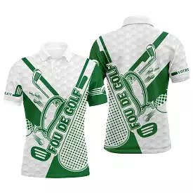 Golf Polo Shirt - Customizable Gift for Golf Fans, Green and Blue, Unisex Sports Polo, Golf Ball Patterns