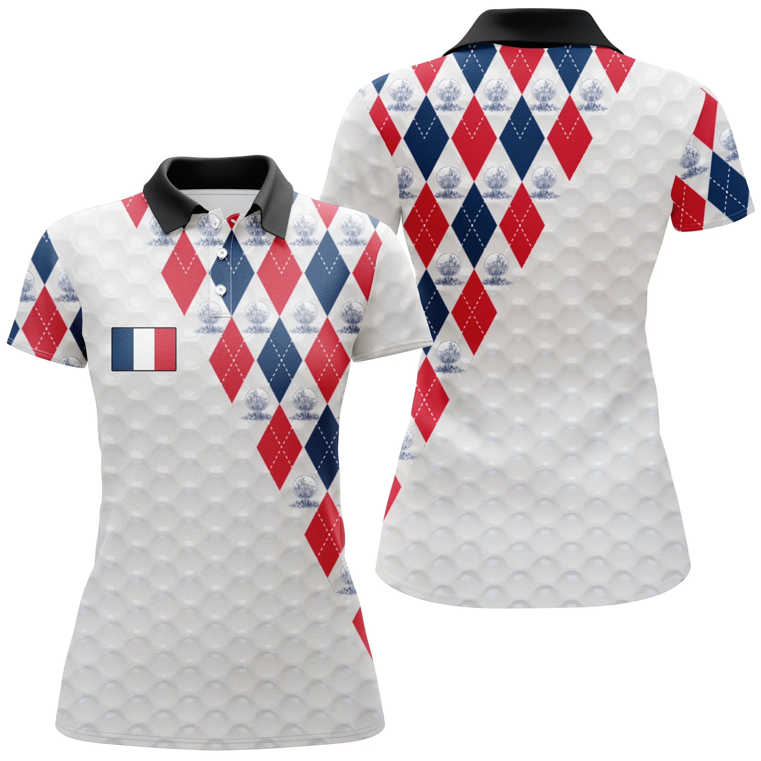 Golf Polo Shirt for Men and Women, France Flag Design, Lucky Golfer Gift - CT10092222