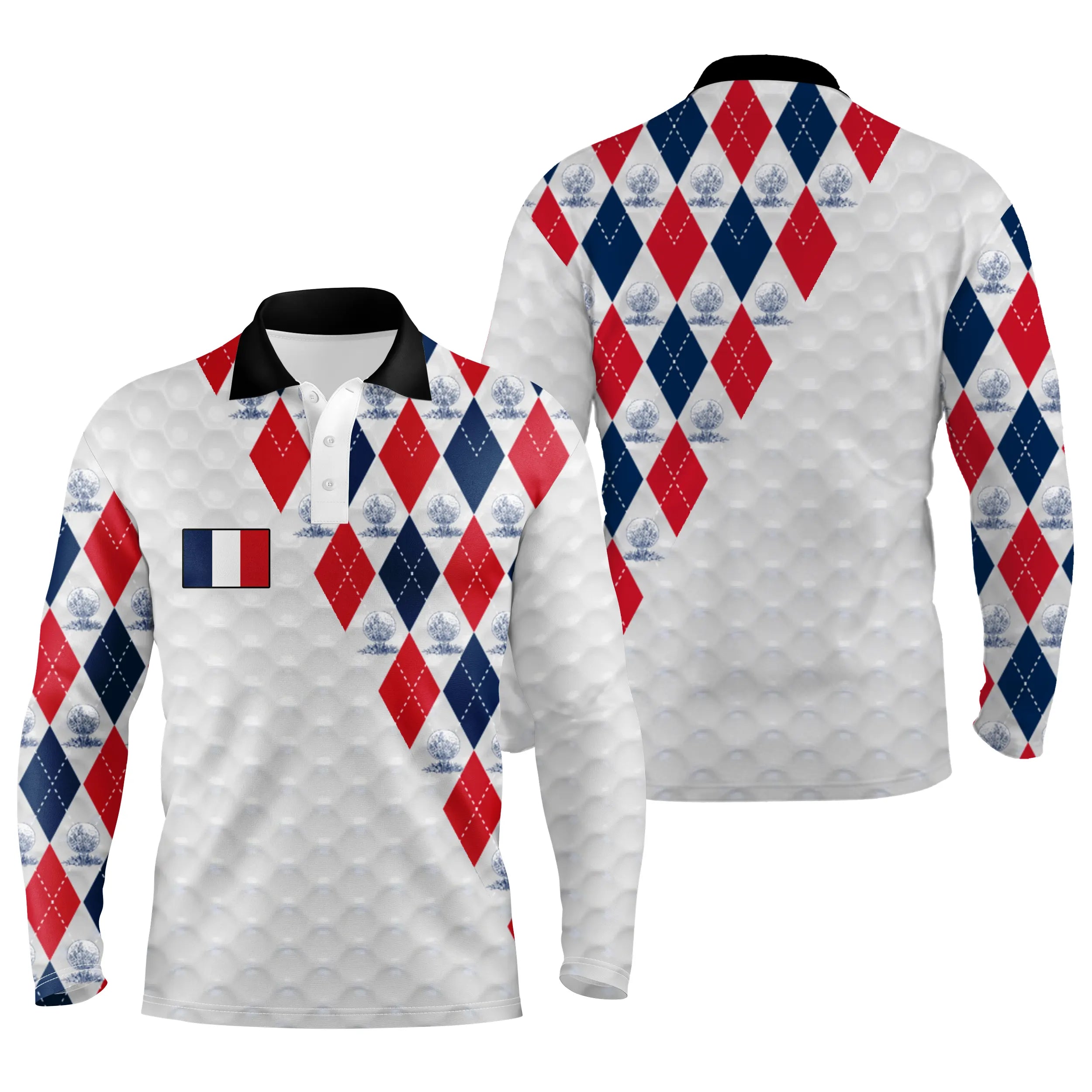 Golf Polo Shirt for Men and Women, France Flag Design, Lucky Golfer Gift - CT10092222