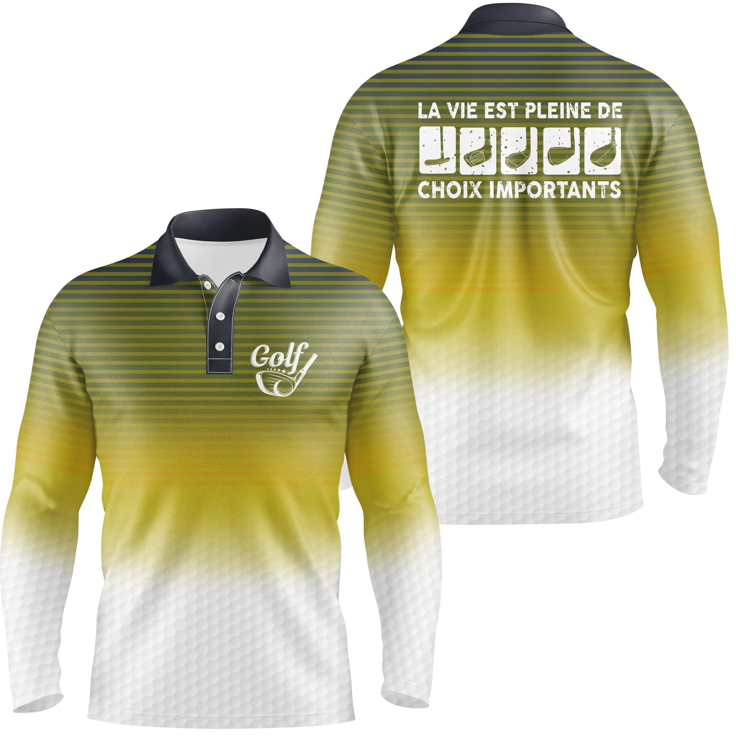 Golf Polo Shirt, Funny Golfer Gift, Quick-Dry Long Sleeve Polo Shirt - CTS17052218