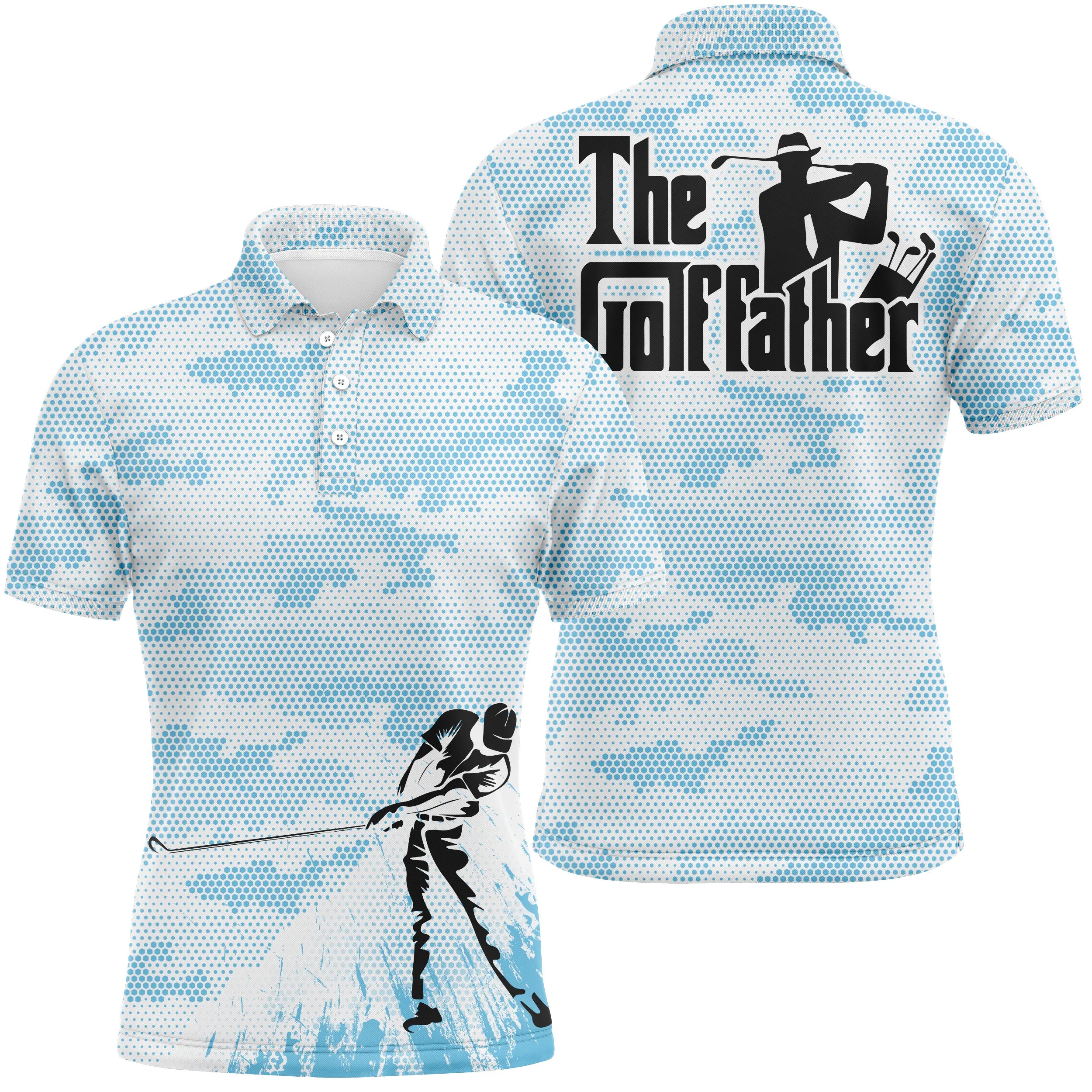 Golf Polo Shirt, Funny Golfer Gift, Quick-Dry Men's Polo, Golf Club, The Golf Father - CTS17052221