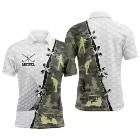 Golf Polo Shirt, Personalized Golf Gift, Quick-Dry Polo for Men and Women, Golf Ball, Camouflage Design - CTS17052217