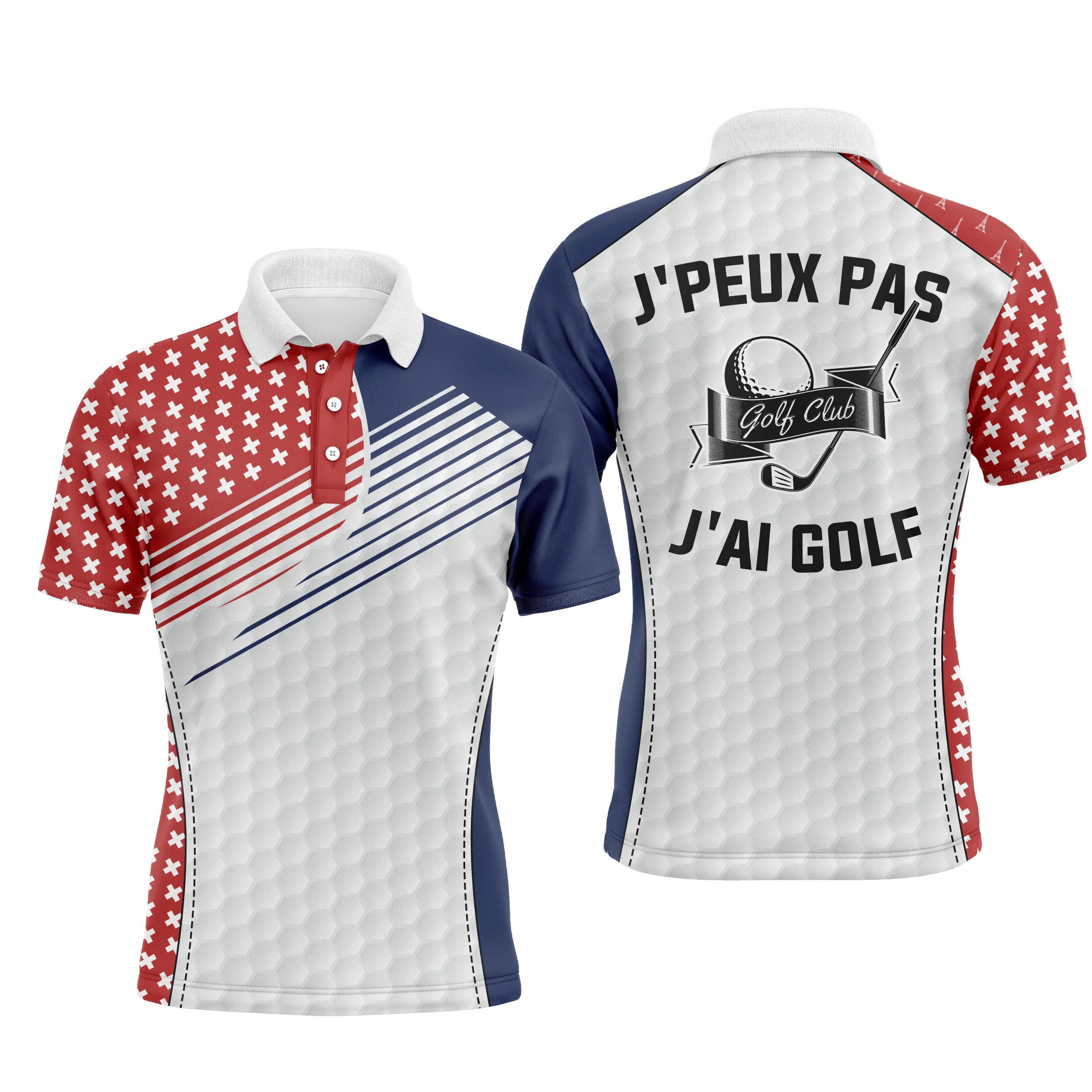 Golf Polo Shirt - Swiss Flag Design - CT06082216