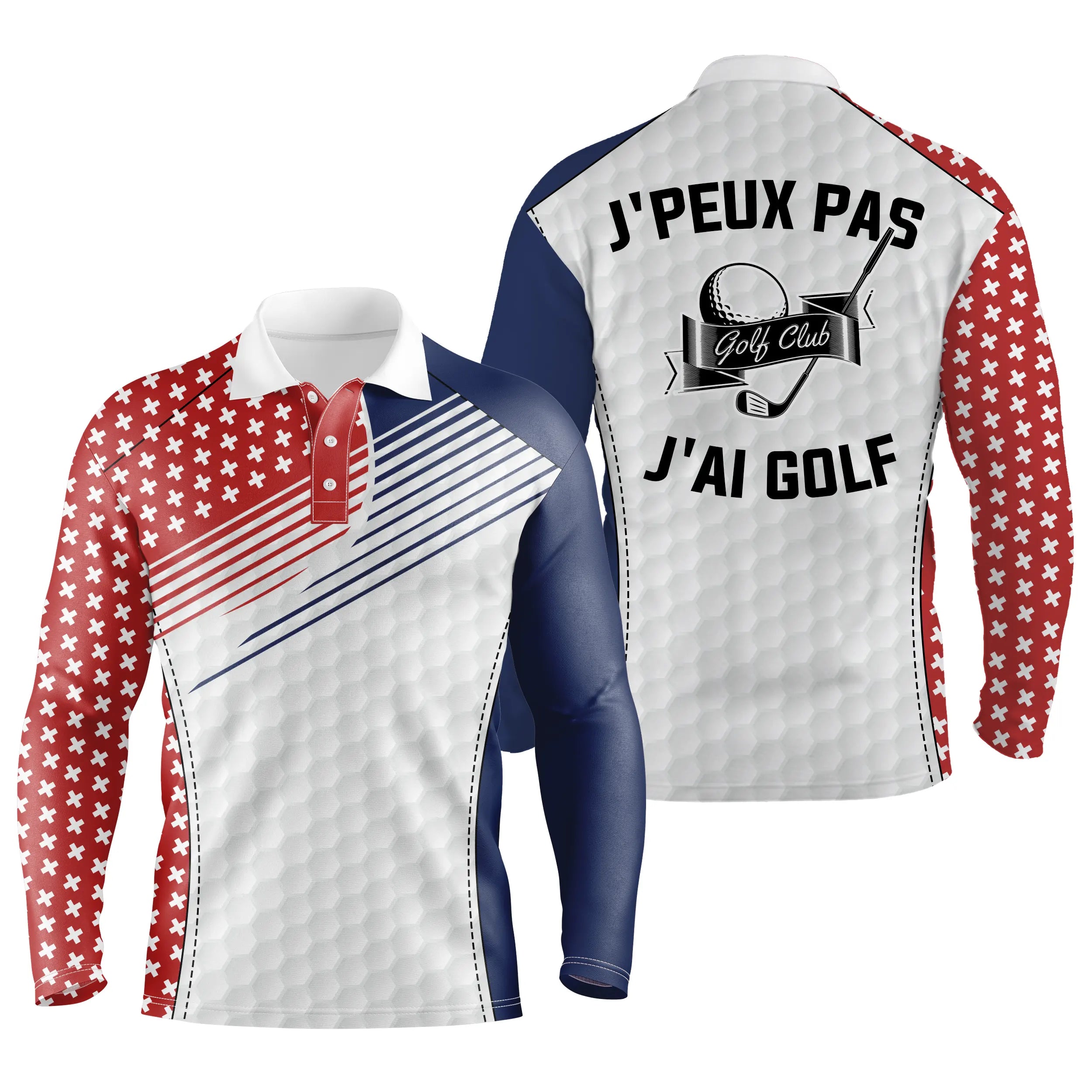 Golf Polo Shirt - Swiss Flag Design - CT06082216