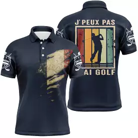 Golf Polo Shirt, Unique Golf Gift, Golf Enthusiast, French Flag, Can't Golf - CT06022320