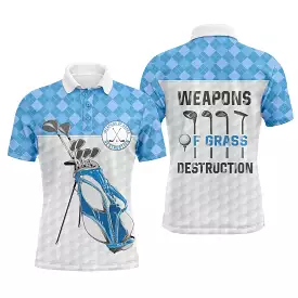 Golfer's Funny Gift, Unisex Sports Polo, Quick-Drying Golf Club Print - Herb Destroyer