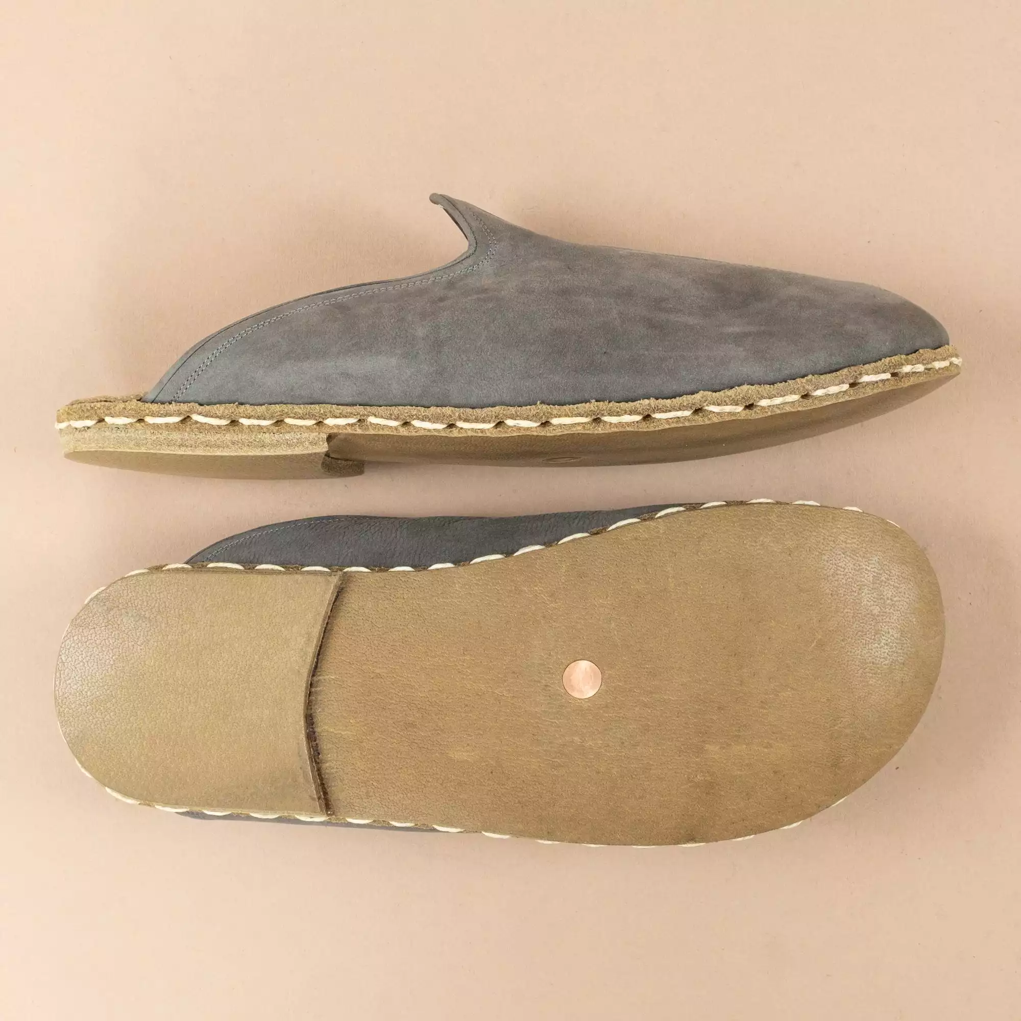 Gray Men's Barefoot Slippers