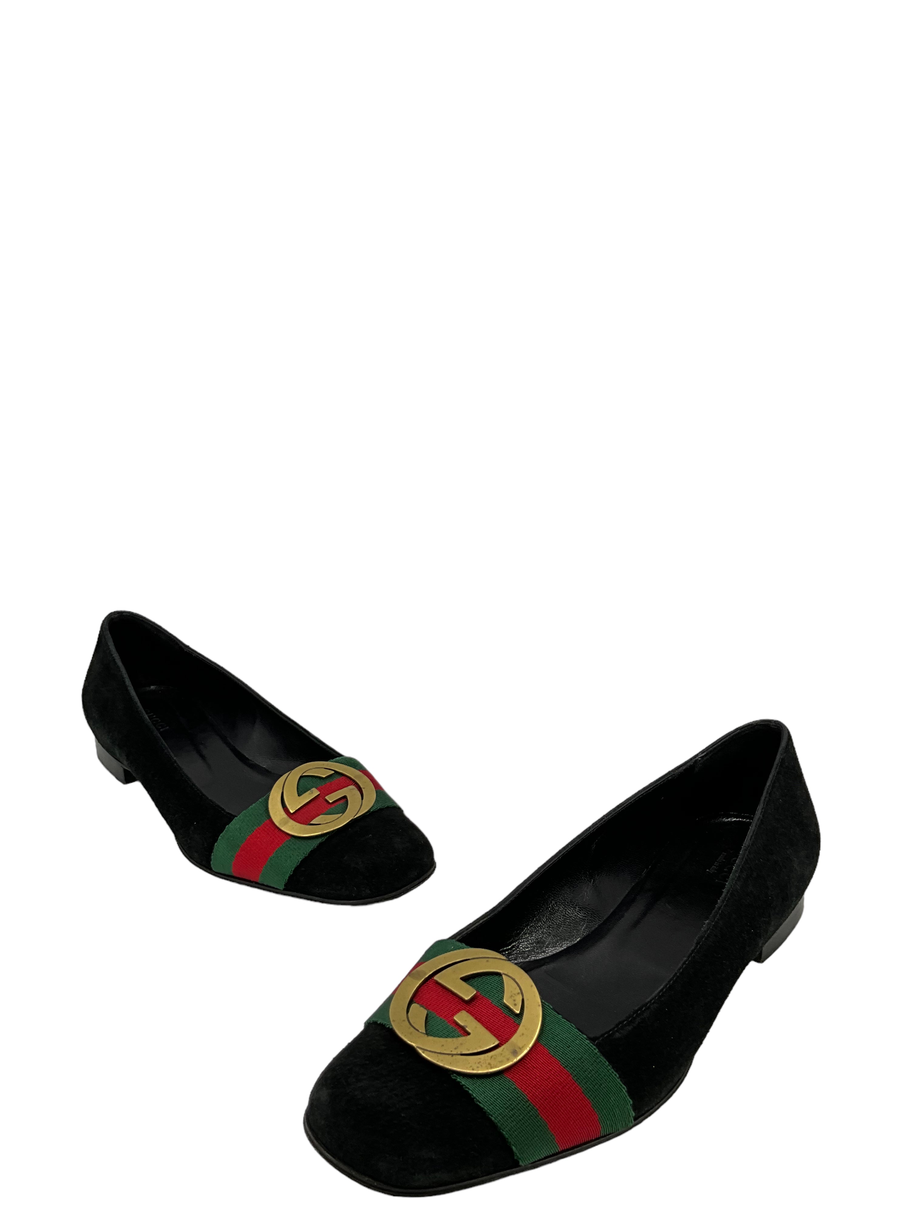 Gucci Black Velvet Flats size 8 - Best Price and Availability Online - Limited Stock