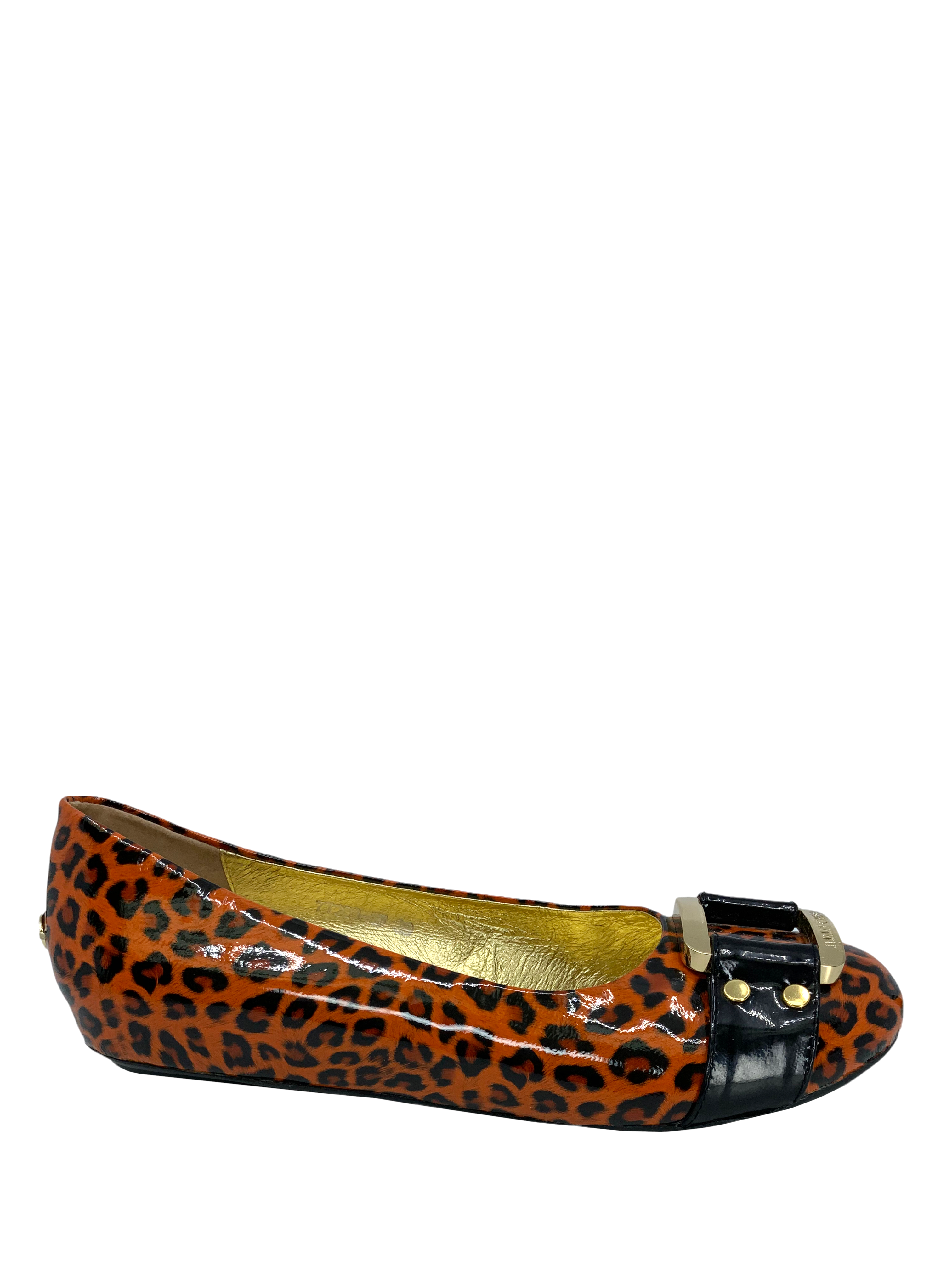 Jimmy Choo Leopard Patent Leather Ballet Flats Size 9.