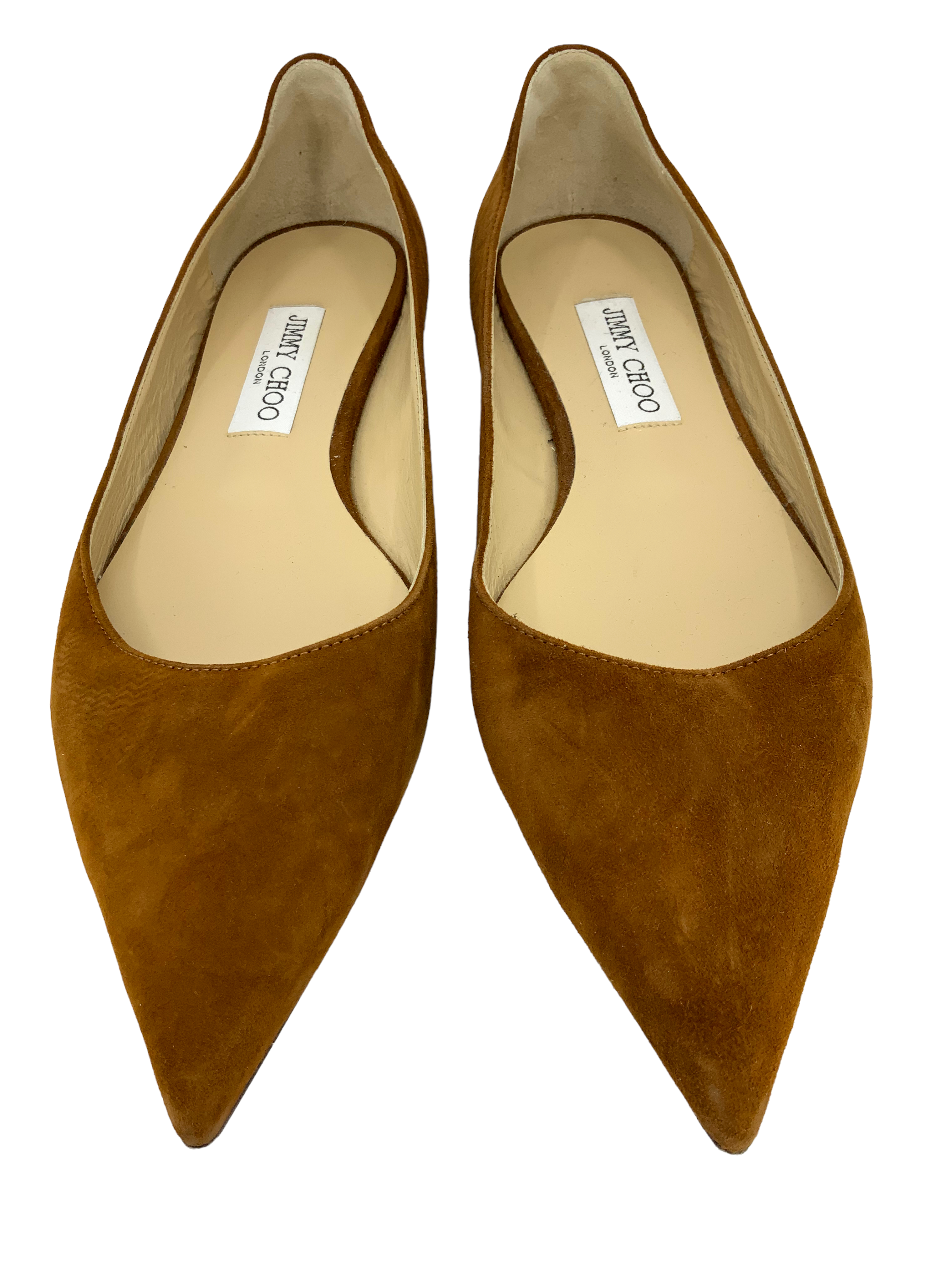 Jimmy Choo Suede Love Flats - Size 10.