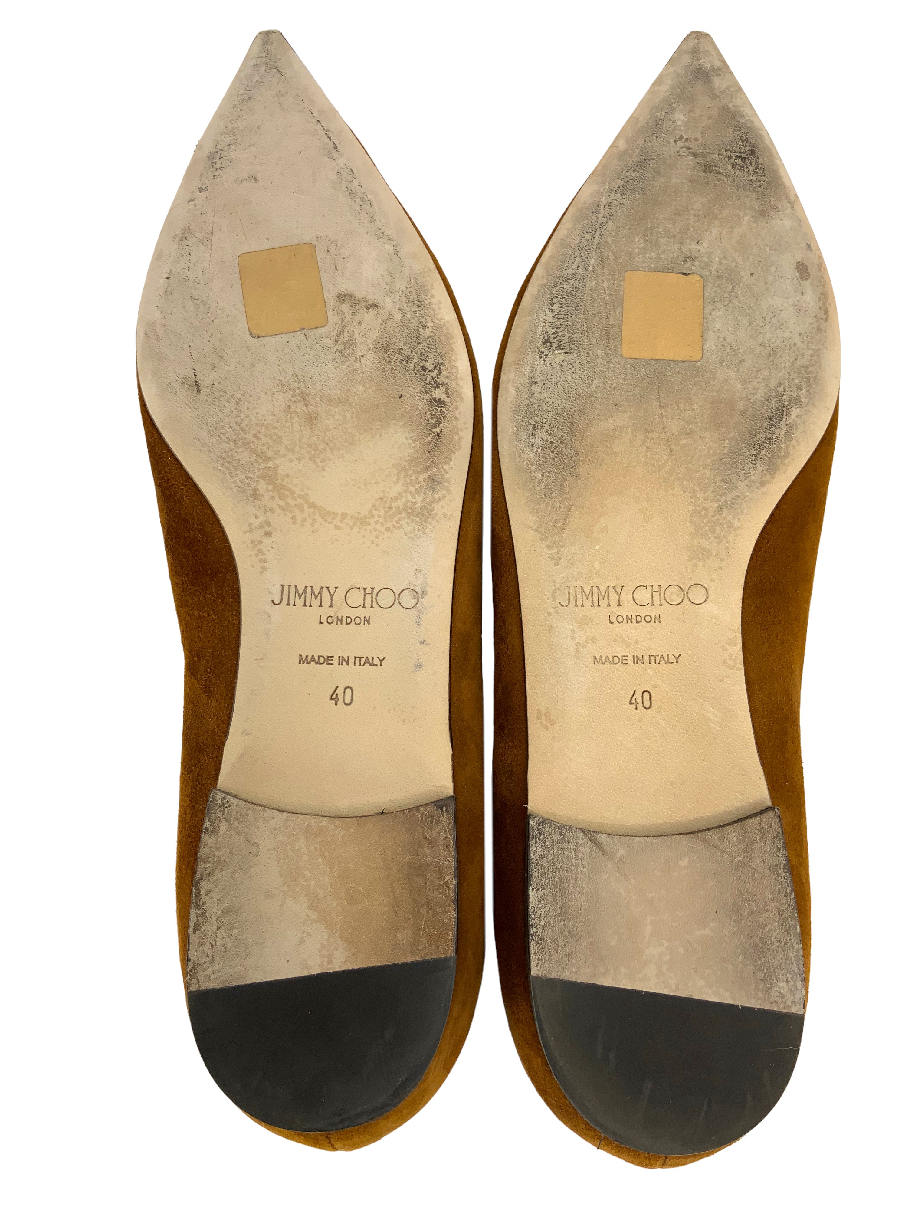 Jimmy Choo Suede Love Flats - Size 10.