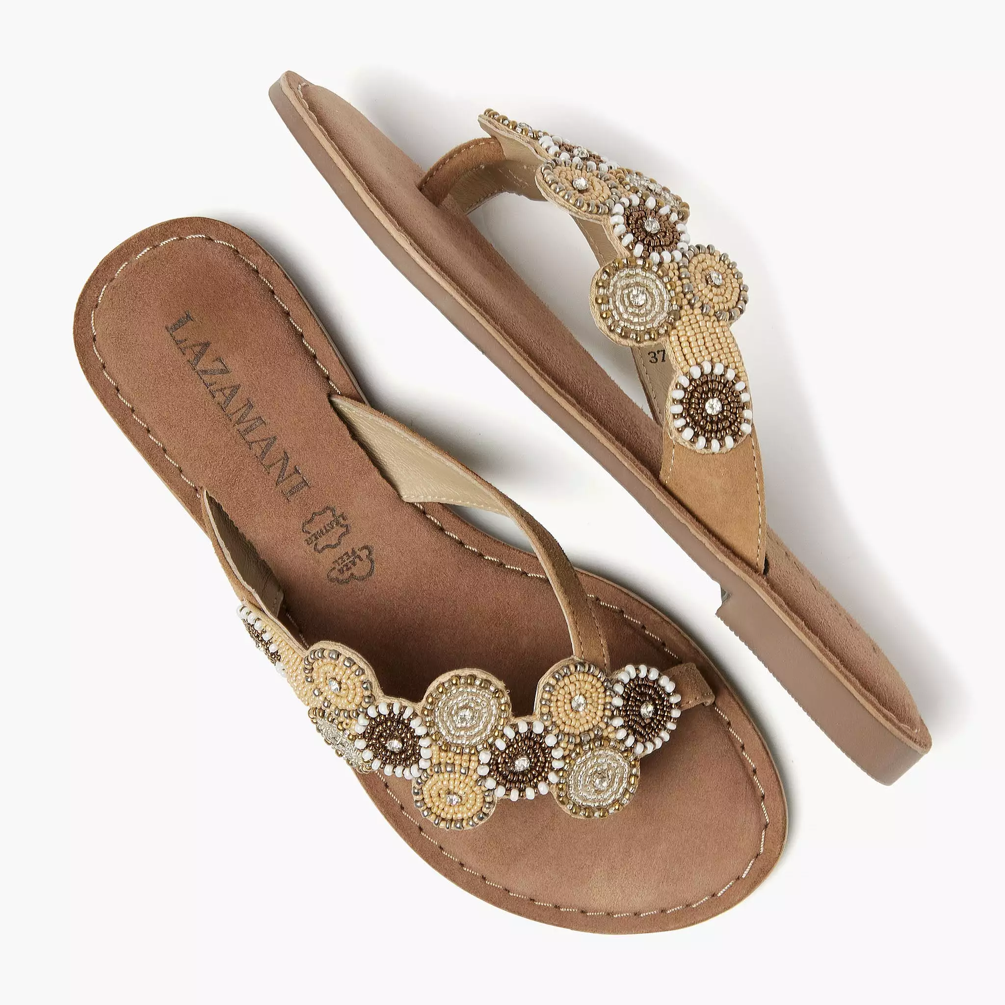 Julia Ladies Beige Slippers