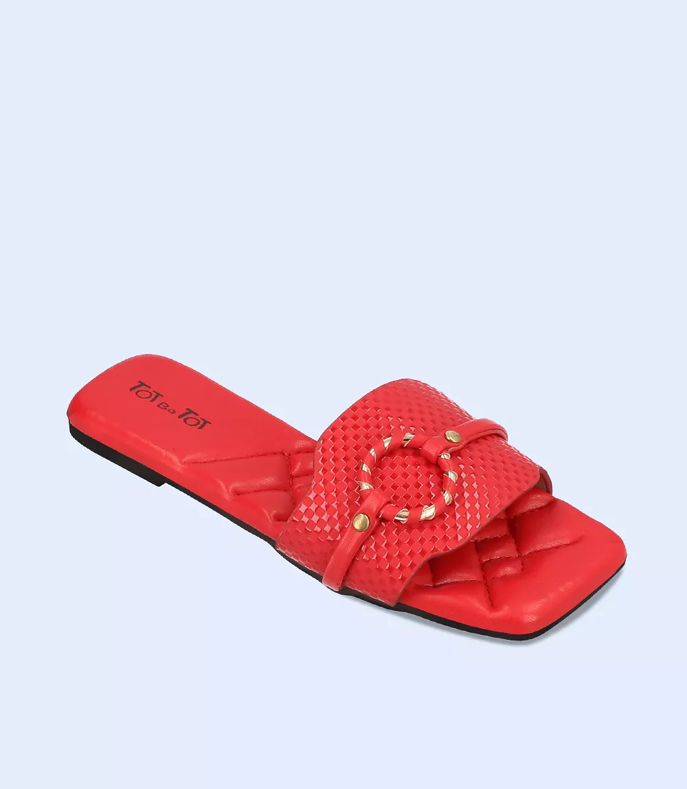 KG0031 slipper for girls in casual style, red color.