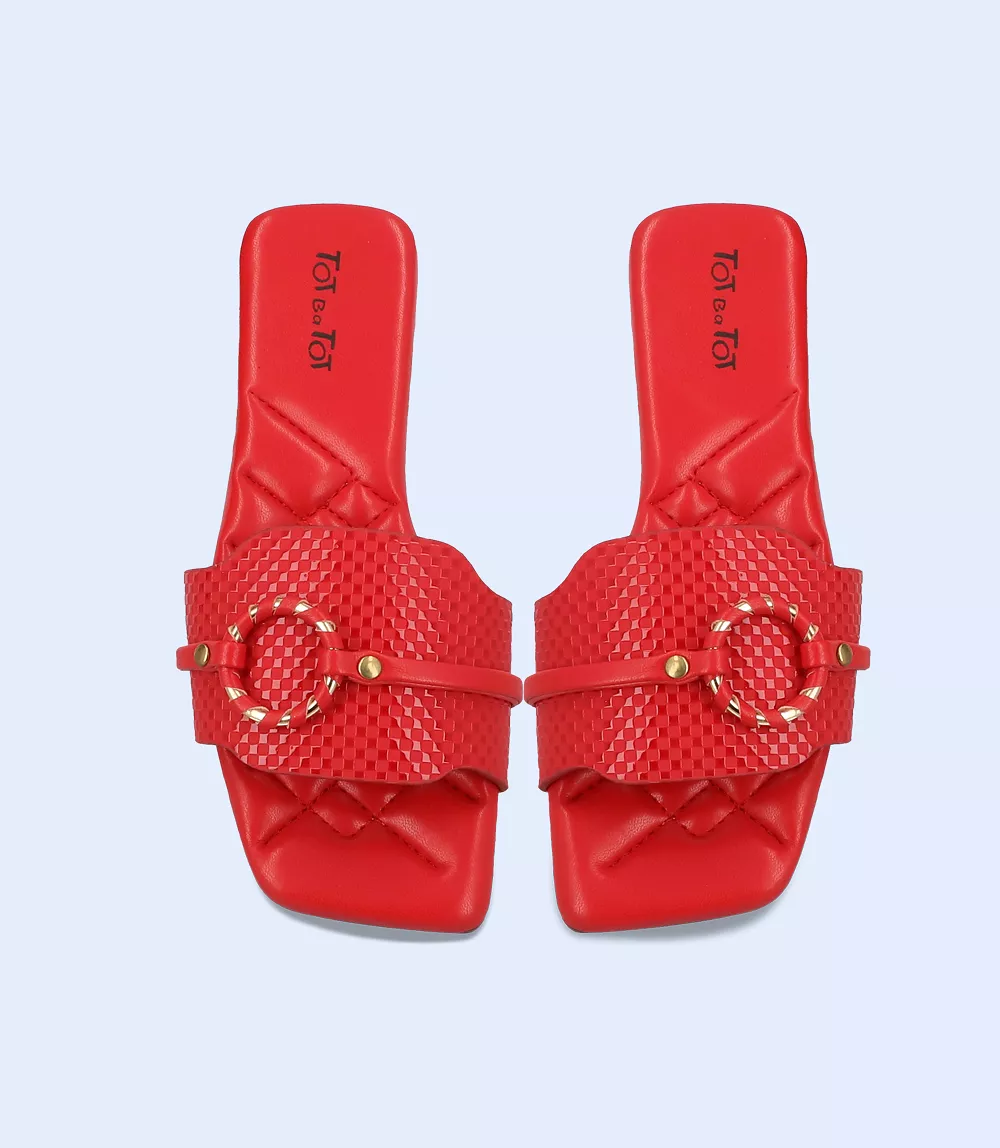 KG0031 slipper for girls in casual style, red color.