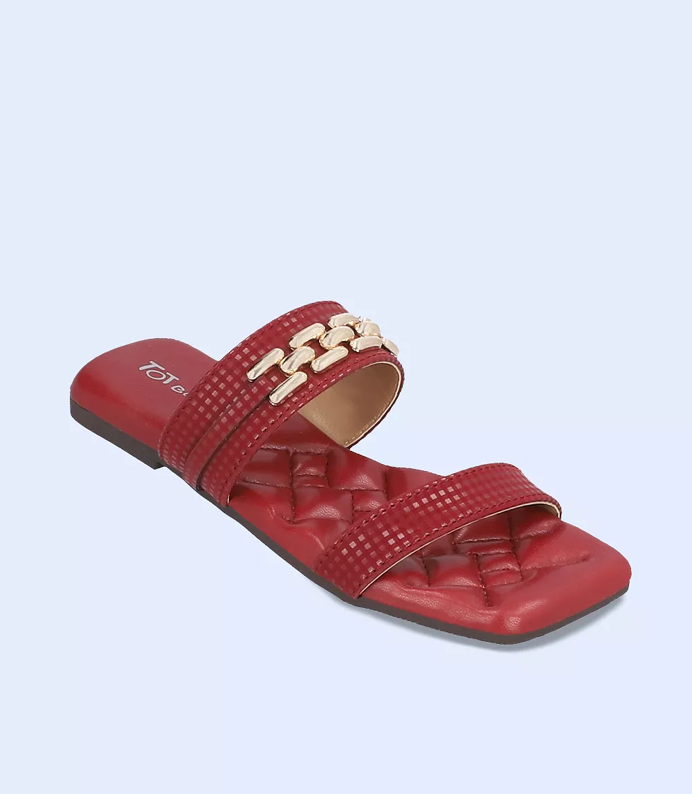 KG0032 Maroon Girls Casual Slipper