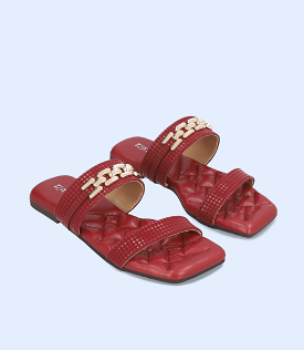 KG0032 Maroon Girls Casual Slipper