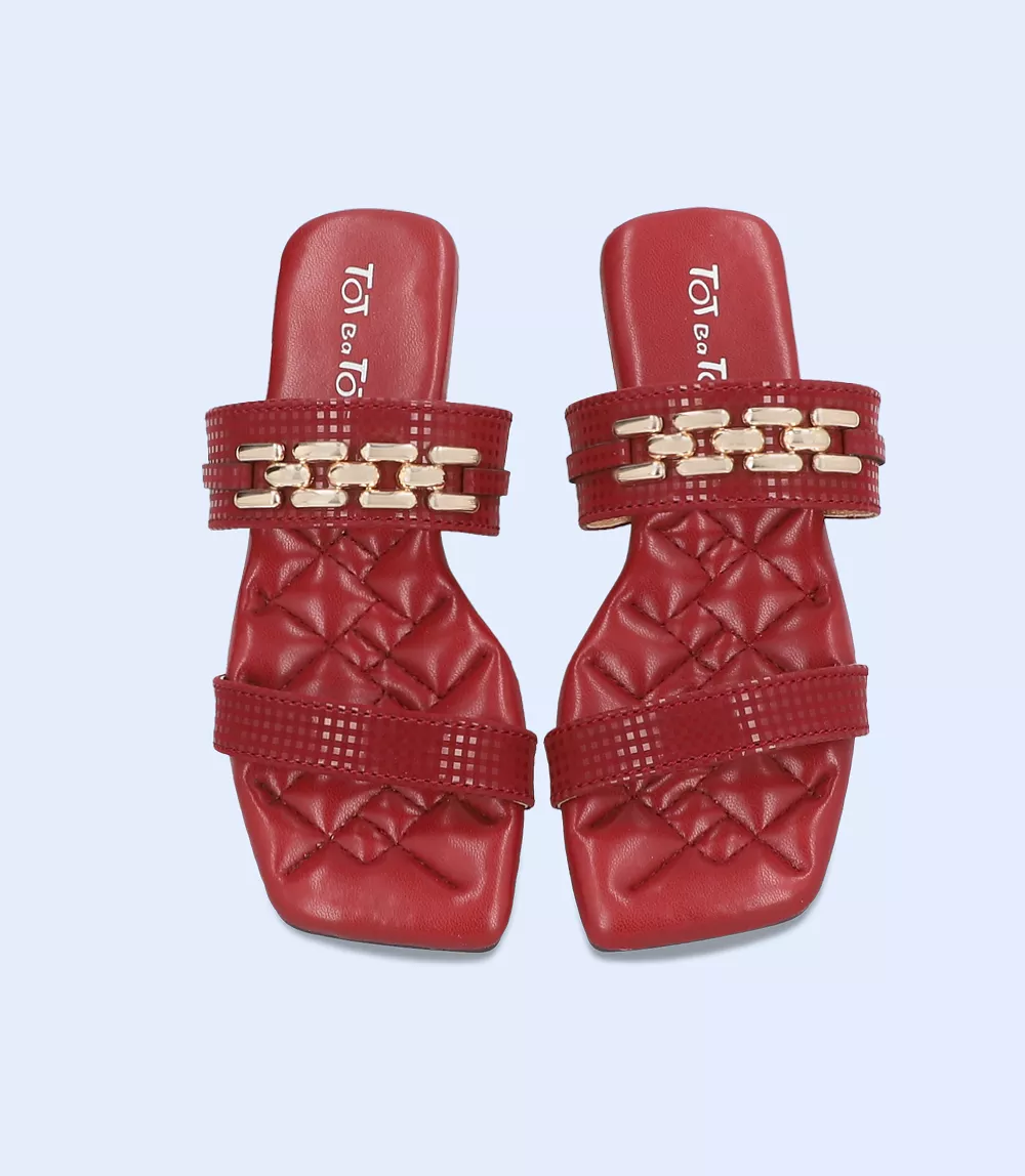 KG0032 Maroon Girls Casual Slipper