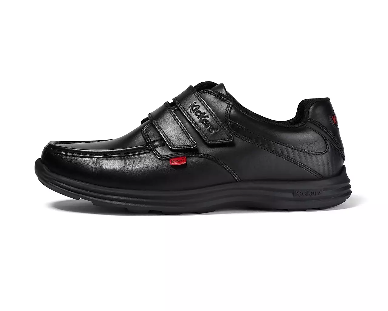 Kickers Black Leather Shoes with Reasan Strap (AM 112801)